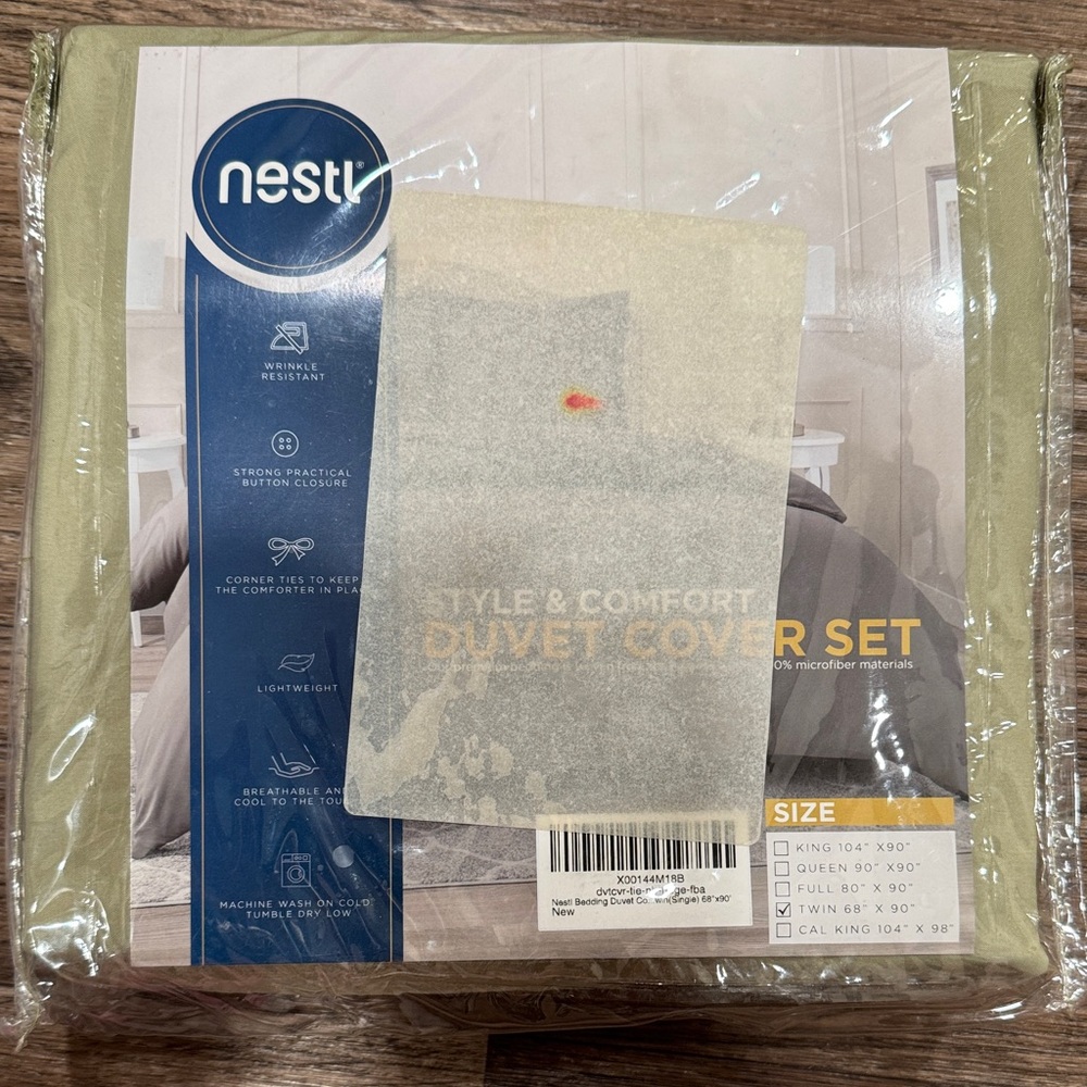 Nestl Olive Green Duvet Cover Set